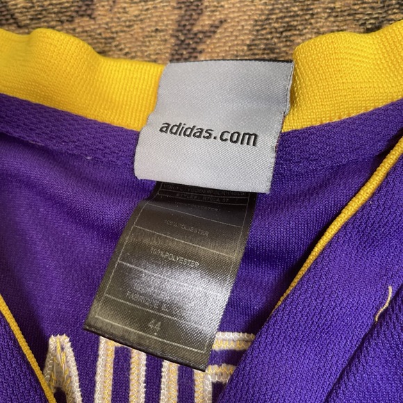 Adidas NBA Los Angeles LA Lakers Shannon Brown #12 Jersey Mens Size 44 Purple - Picture 6 of 11
